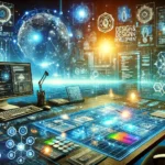 DALL·E 2025 01 02 13.57.27 A Futuristic Concept Art Of A Web Design And Development Process Powered By Artificial Intelligence Designed As A Website Banner. The Image Features