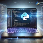 DALL·E 2025 02 25 15.32.27 A Wide Digital Illustration Representing Python Lambda Functions For A Web Article Banner. The Image Features A Modern Laptop Screen Displaying A Pyth